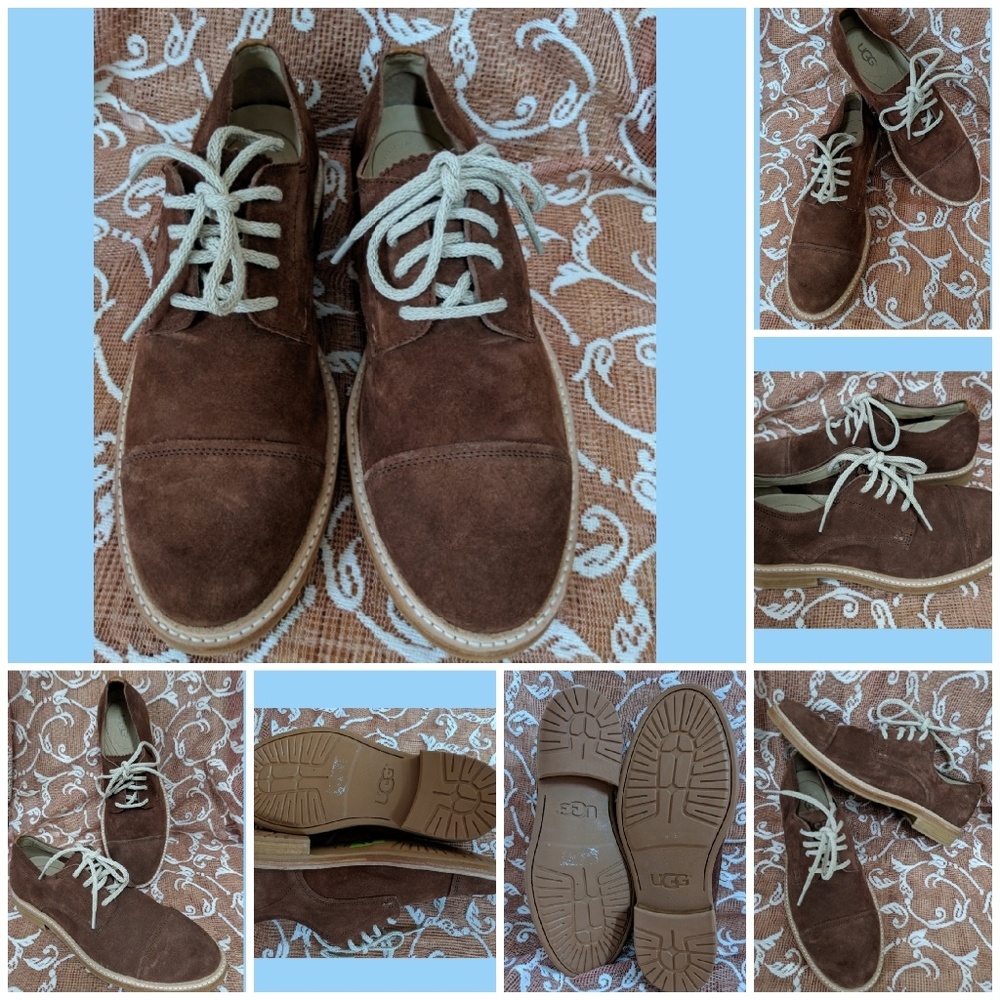 🌟UGG MEN'S BROWN SUEDE OXFORDS 🌟🌟 LIKE NEW 🌟🌟
